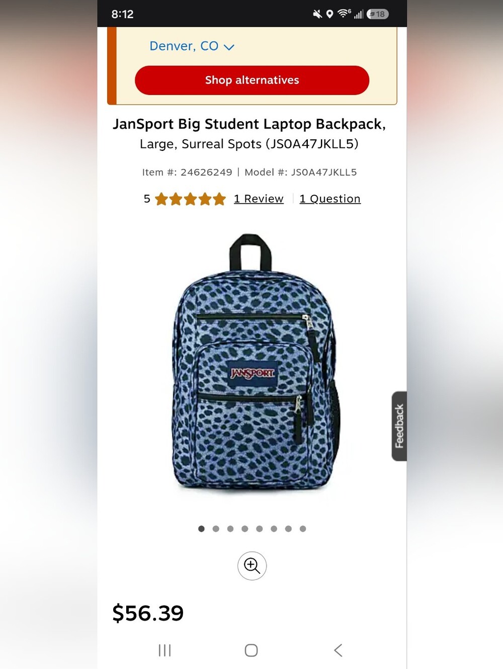 JanSport Backpack NEW